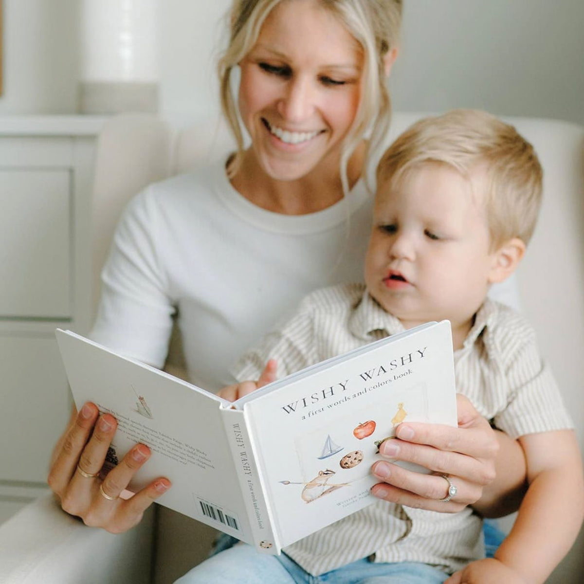 First words and colors learning board book with watercolor illustrations