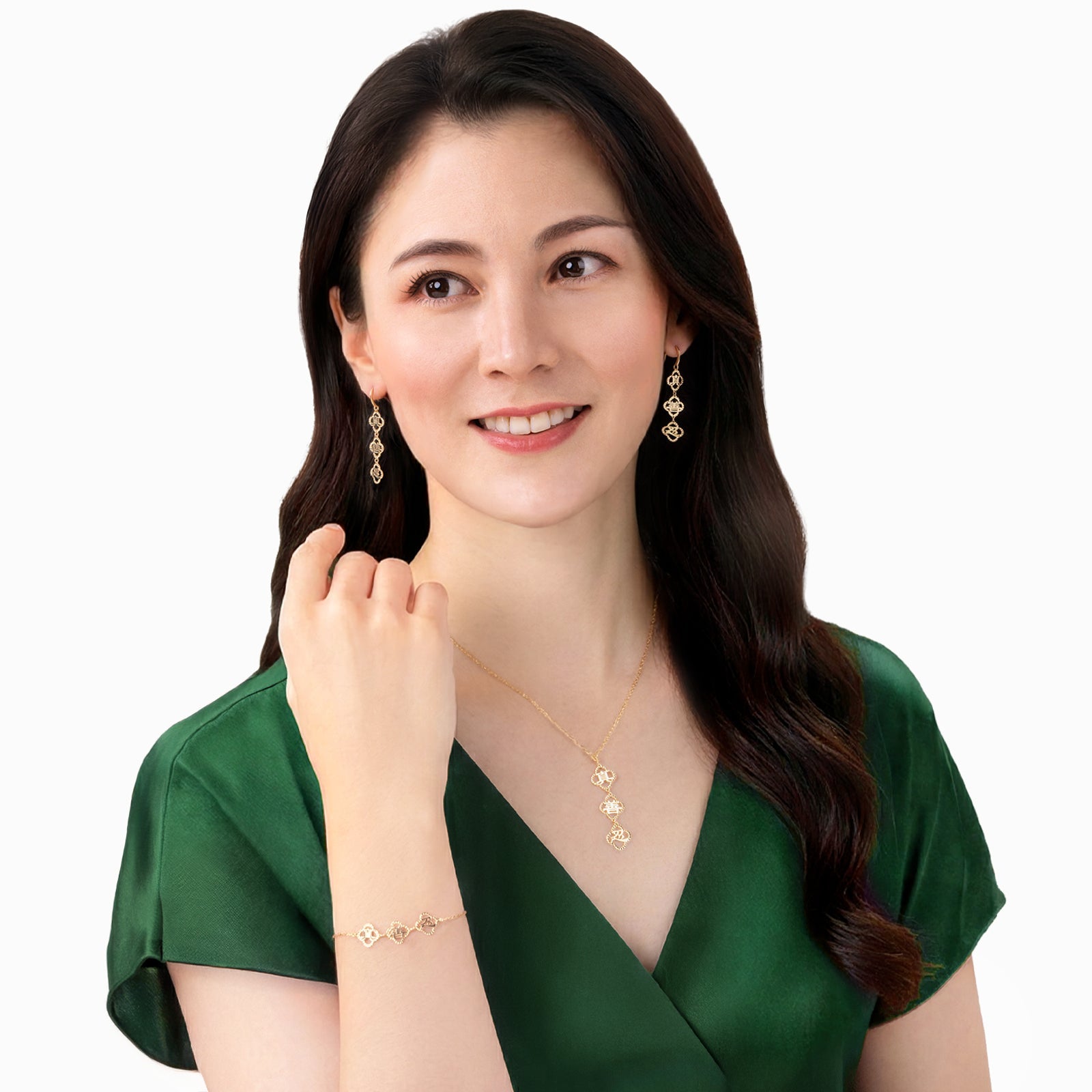 Zhen Shan Ren Words Necklace Vertical Style Modeling - Shen Yun Collections