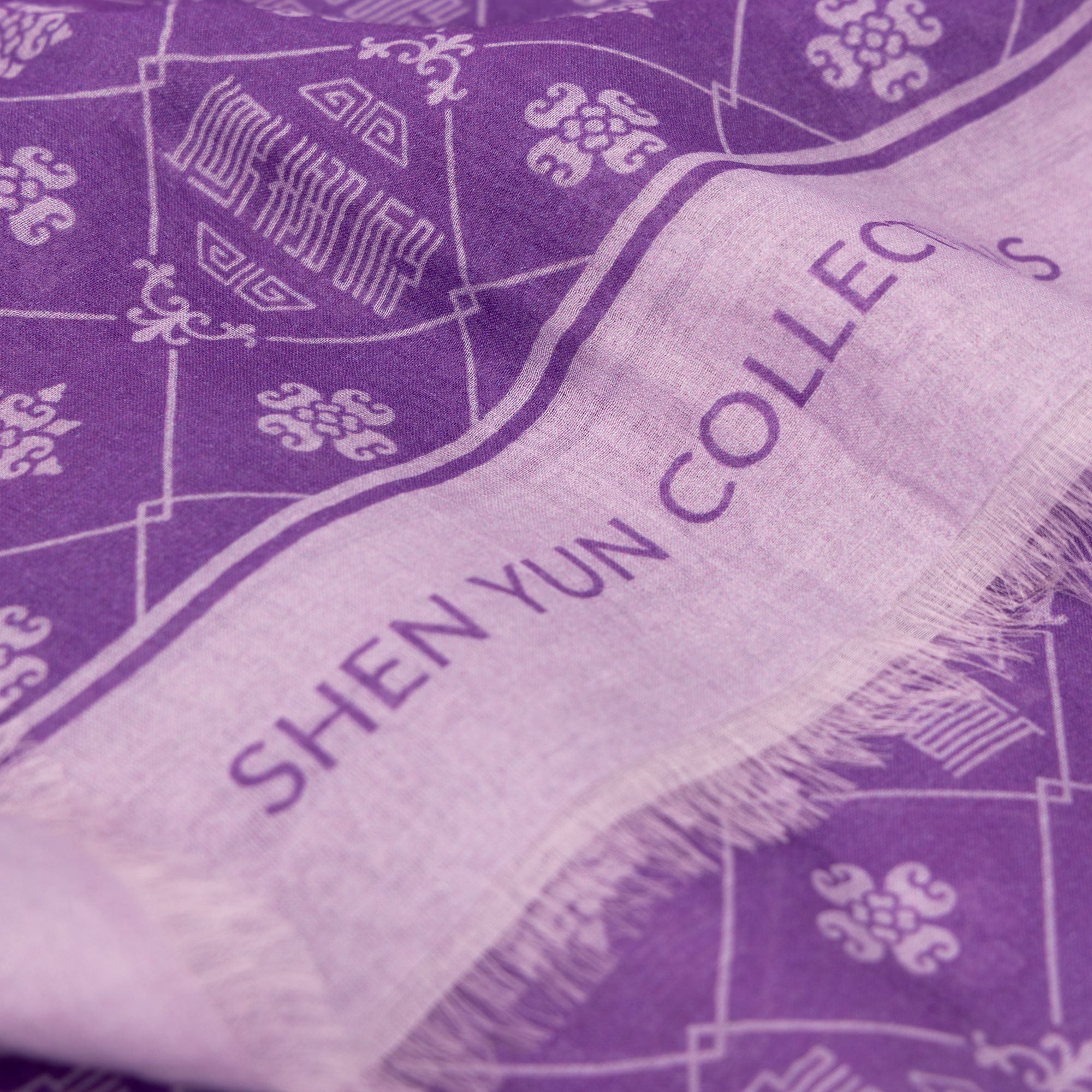 Zhen Shan Ren Long Scarf Purple Signature - Shen Yun Collections