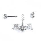 Zhen Shan Ren Words Silver Earrings Details - Shen Yun Collections