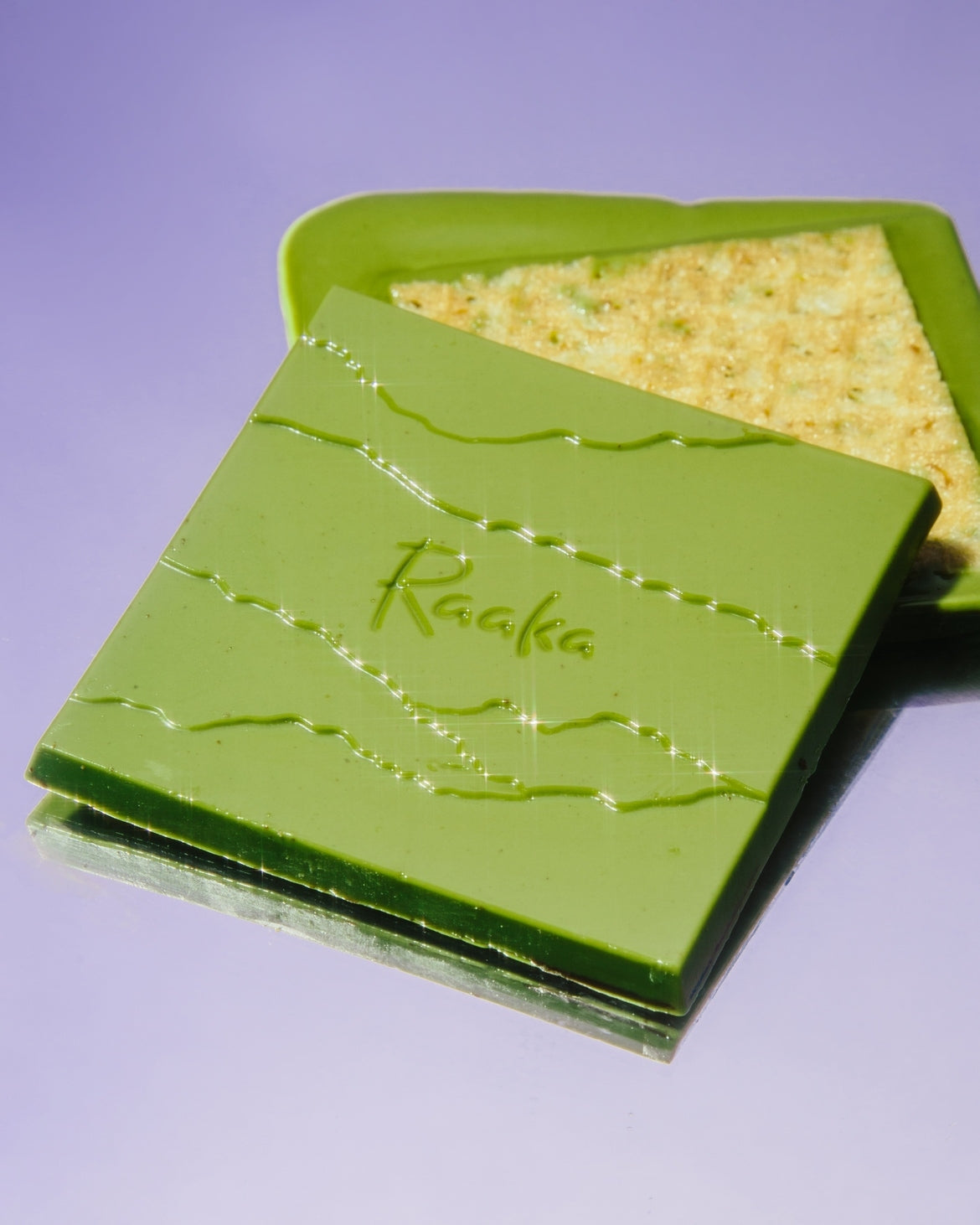 Raaka Chocolate Matcha White Chocolate Waffle Cone Bar