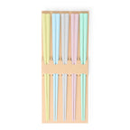 Pastel Bamboo Chopsticks Set of 5