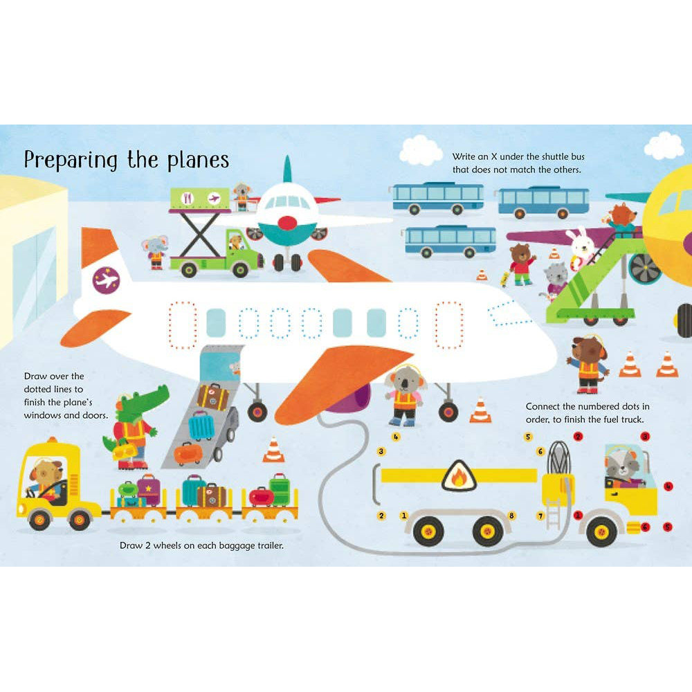 Usborne Wipe-Clean Activity Book – Drawing, Counting & Spotting Fun