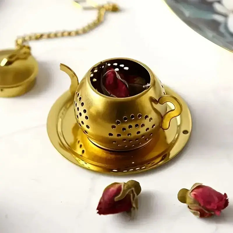 Golden Teapot Tea Infuser, Tea Drain, Tea strainer