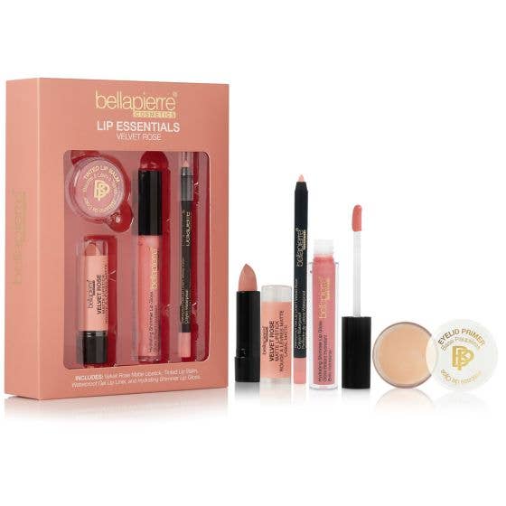 BELLAPIERRE Lip Essentials 4 Piece Kit Holiday Gift Set
