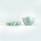 Anta Taiwanese celadon large teapot and five-cup tea set