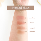 Taylor Made Organics organic pressed blush in brave precious elegant shades