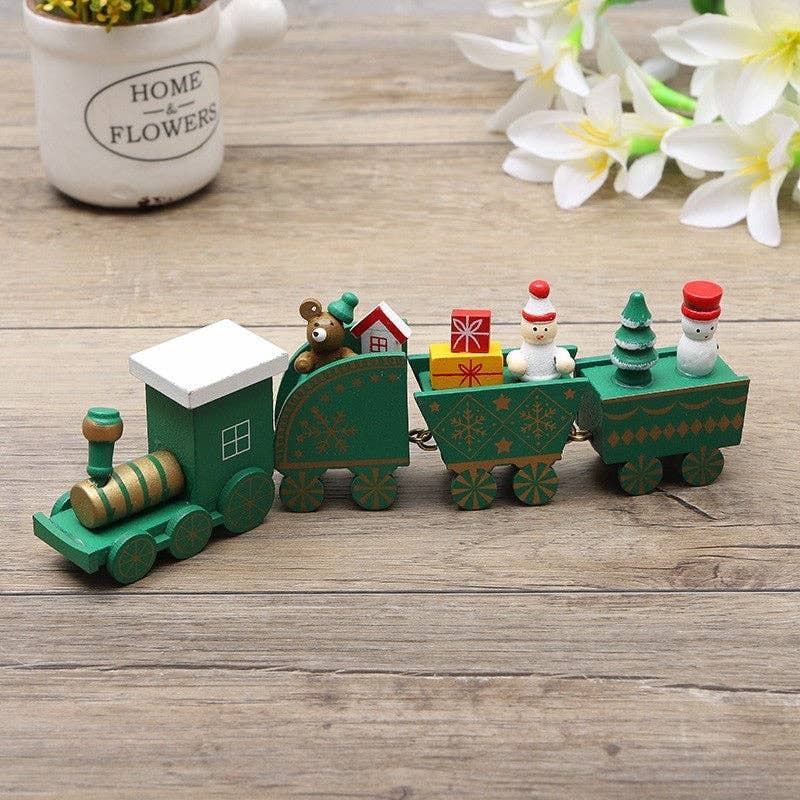 Wooden Christmas Toy Train For Children