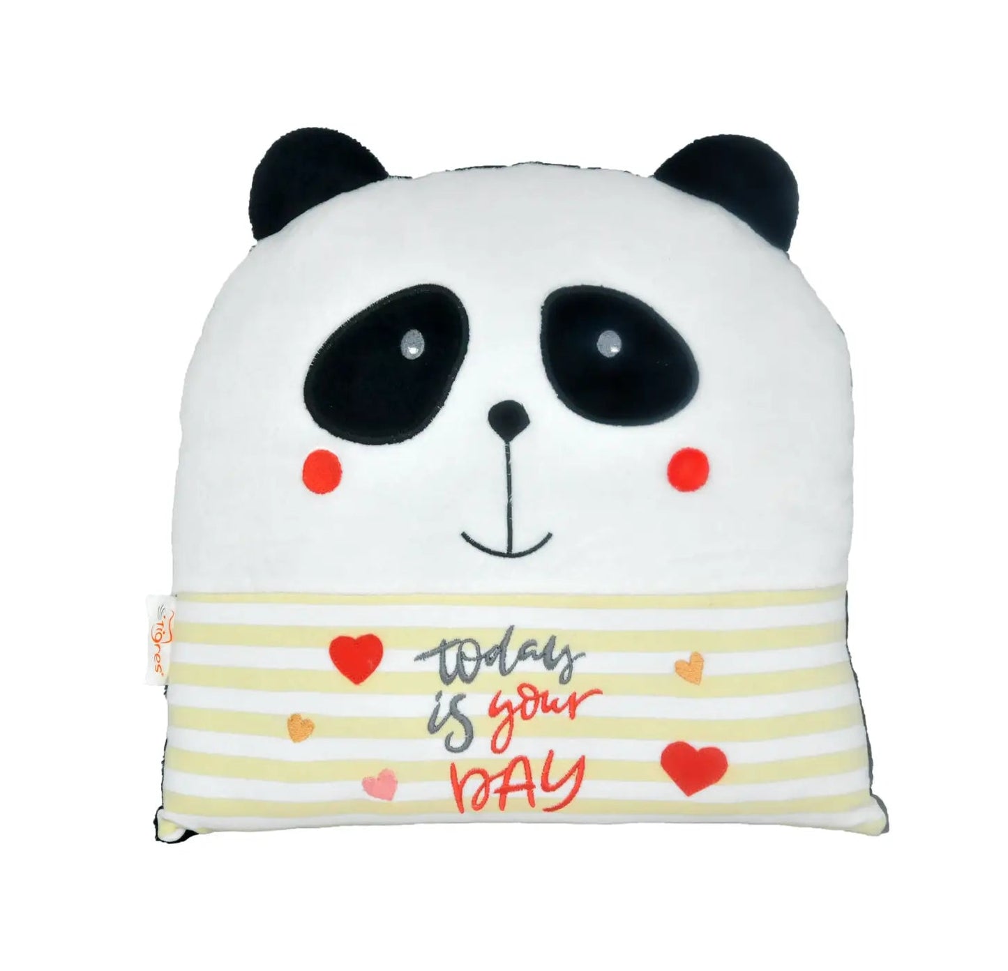 Animal Pillows, Decoration, Throw Pillows, Tigres - Panda "Today is Your Day"