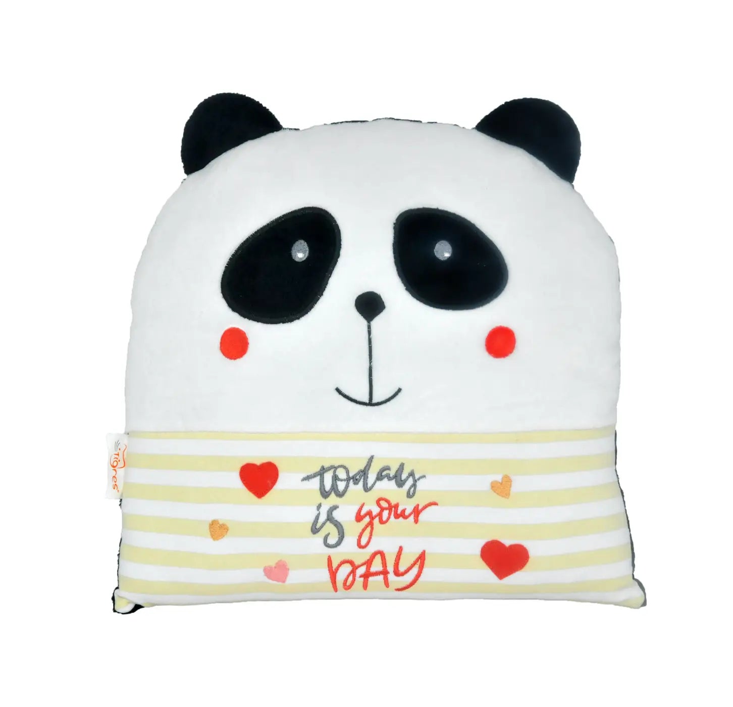 Animal Pillows, Decoration, Throw Pillows, Tigres - Panda "Today is Your Day"