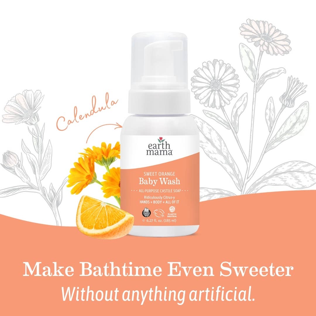 Earth Mama Organics Sweet Orange Baby Wash