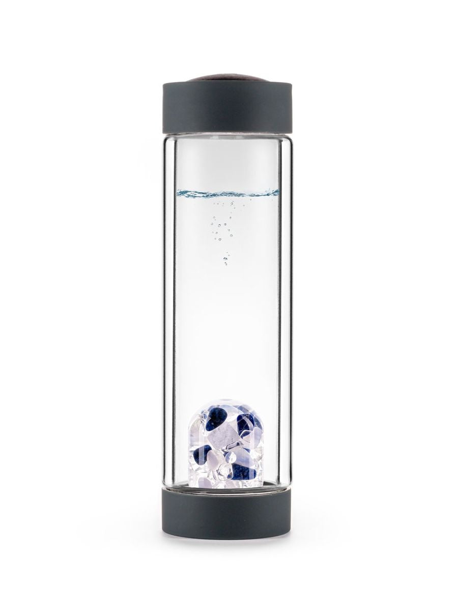 Vitajuwel Via Heat Balance | Double-Walled Tea Bottle With
Sodalite, Chalcedony And Clear Quartz