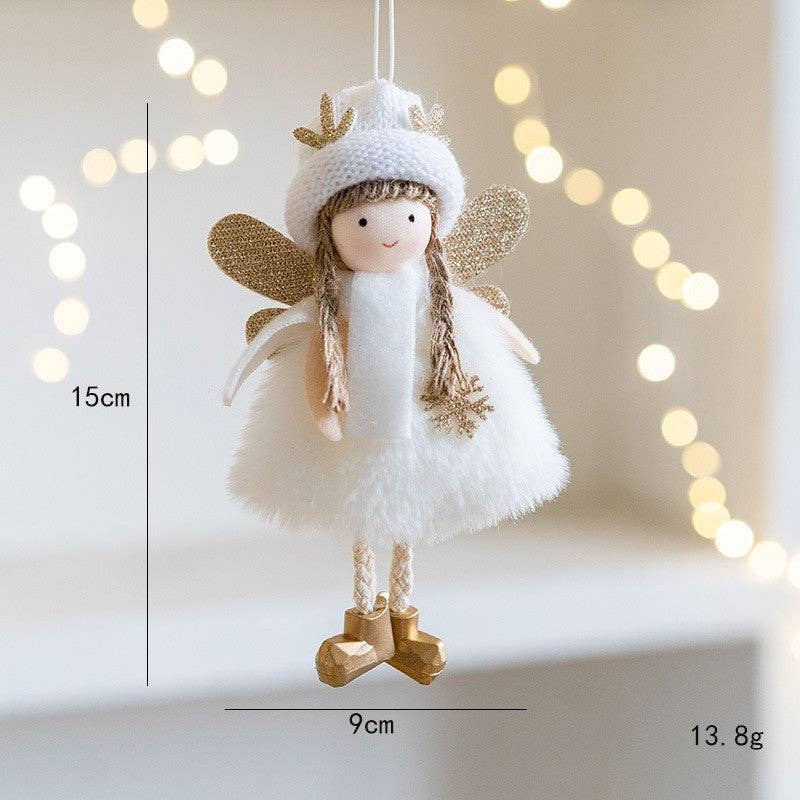 Angel Girl Pendant With Deer Antlers Wings