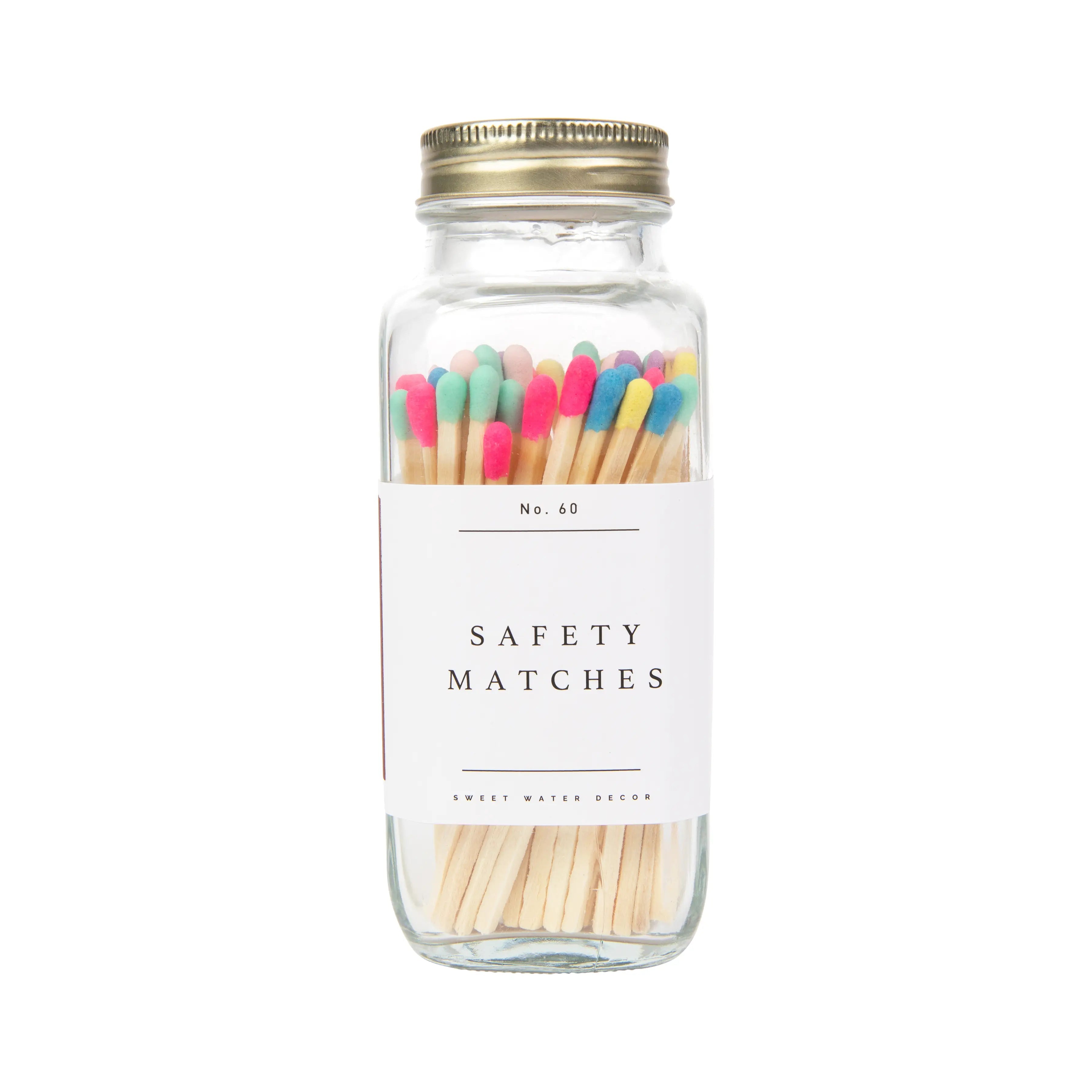 Multicolor Rainbow Safety Matches - 60 Count, 3.75"