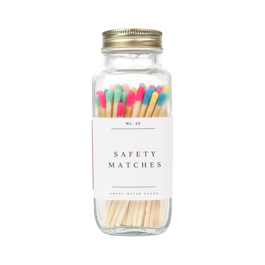 Multicolor Rainbow Safety Matches - 60 Count, 3.75"