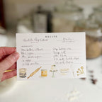 Baking recipe cards for handwritten family recipes