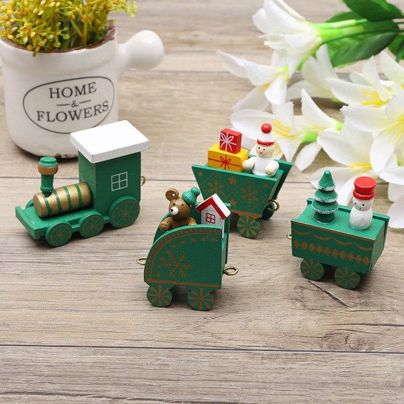 Wooden Christmas Toy Train For Children