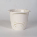 White Porcelain Tea Mug with Lid & Infuser – 15 oz