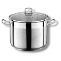Bemus BenVita Profi 20L stainless steel jumbo stock pot with glass lid induction cooking pot