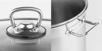 Bemus BenVita Profi 20L stainless steel jumbo stock pot with glass lid induction cooking pot