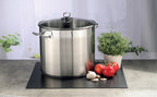 Bemus BenVita Profi 20L stainless steel jumbo stock pot with glass lid induction cooking pot