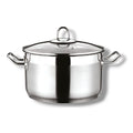 bemus stella 3.8l stainless steel stock pot 20cm with glass lid induction cooking pot