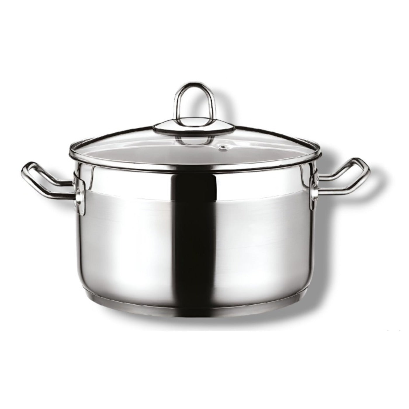 bemus stella 3.8l stainless steel stock pot 20cm with glass lid induction cooking pot