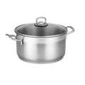 Bemus STELLA 6.1L stainless steel stock pot with glass lid induction cooking pot