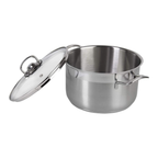 Bemus STELLA 6.1L stainless steel stock pot with glass lid induction cooking pot