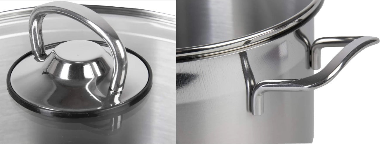 Bemus STELLA 6.1L stainless steel stock pot with glass lid induction cooking pot