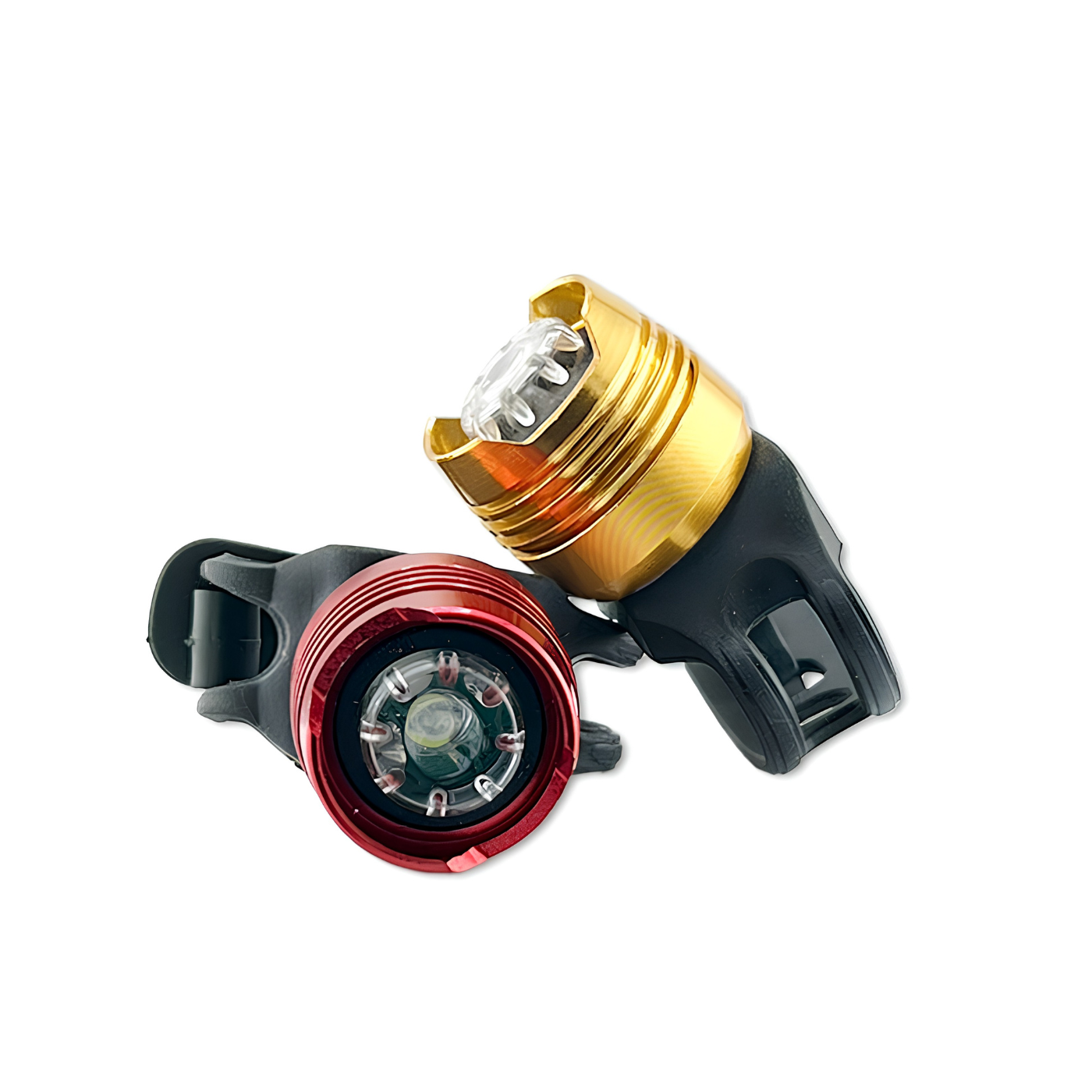 LED bike light set with quick-release mounts