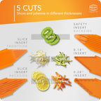 borner v1 classicline mandoline vegetable slicer with julienne blades and safety holder