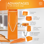 borner v1 classicline mandoline vegetable slicer with julienne blades and safety holder