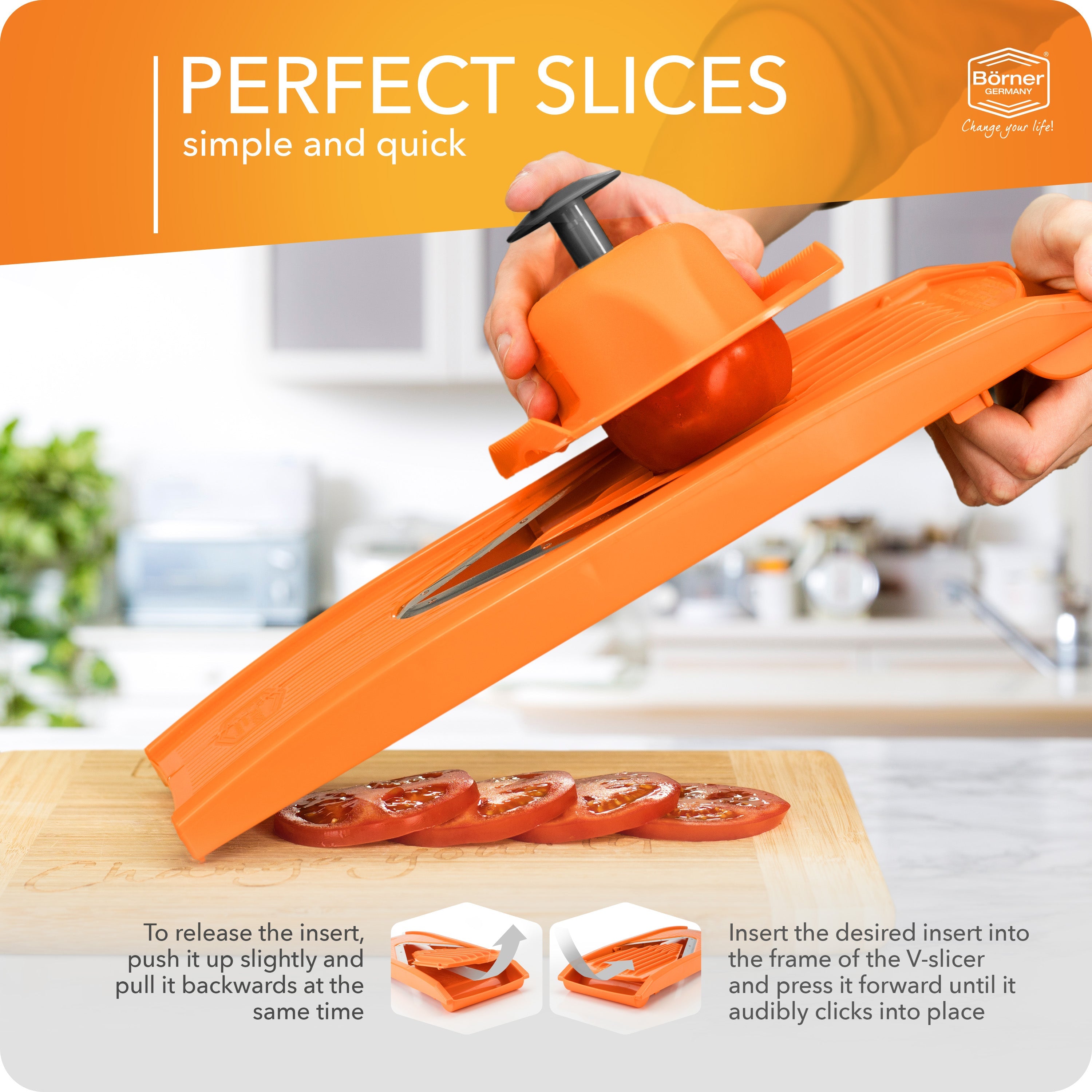 borner v1 classicline mandoline vegetable slicer with julienne blades and safety holder