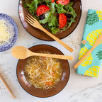 Reusable Bamboo Take-Along Utensil Roll, Pineapple