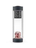 Vitajuwel Via Heat Love | Double-Walled Tea Bottle With Rose
Quartz, Garnet & Clear Quartz