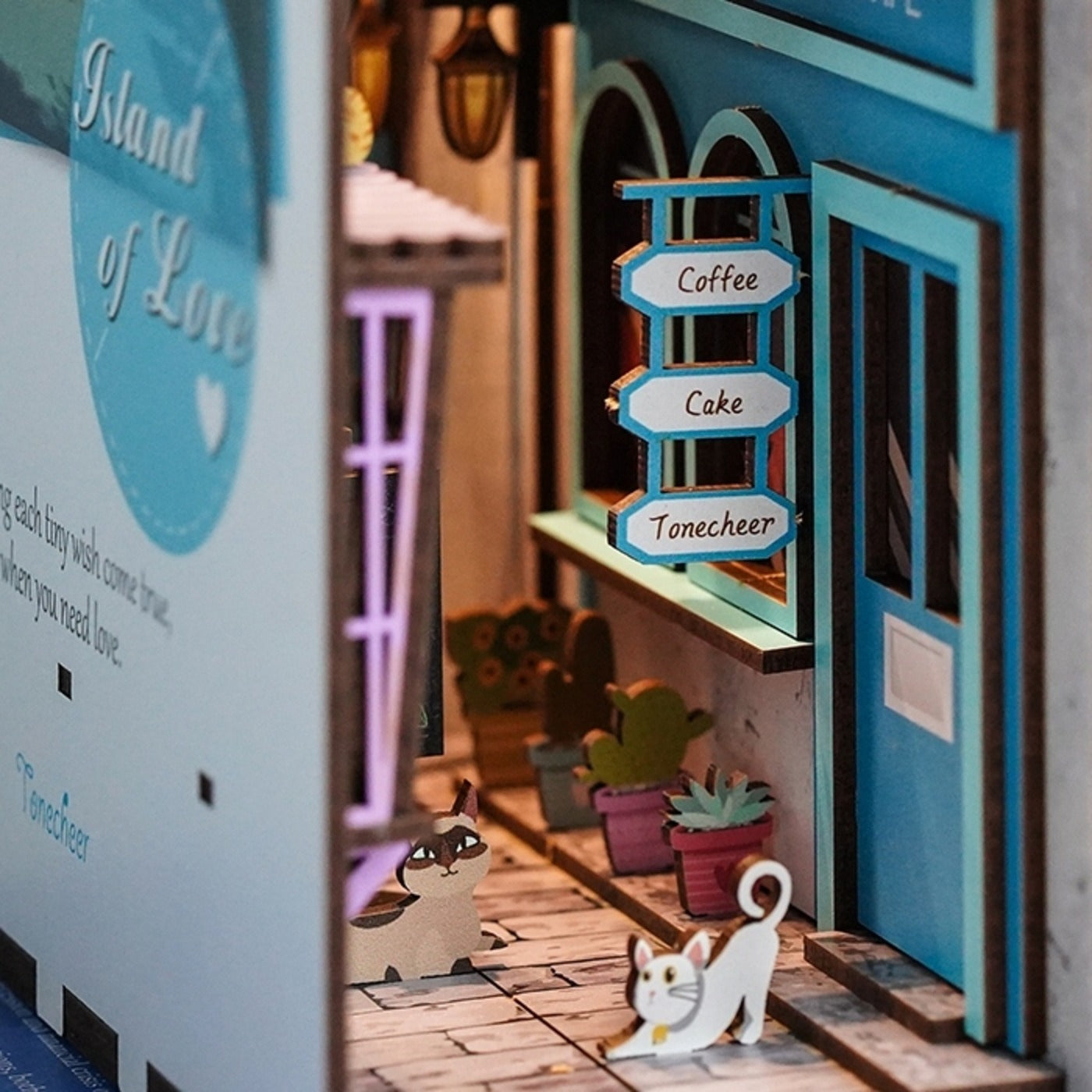 DIY Miniature House Book Nook Kit - Island of Love