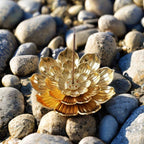 Golden Lotus incense holder for home meditation and relaxation