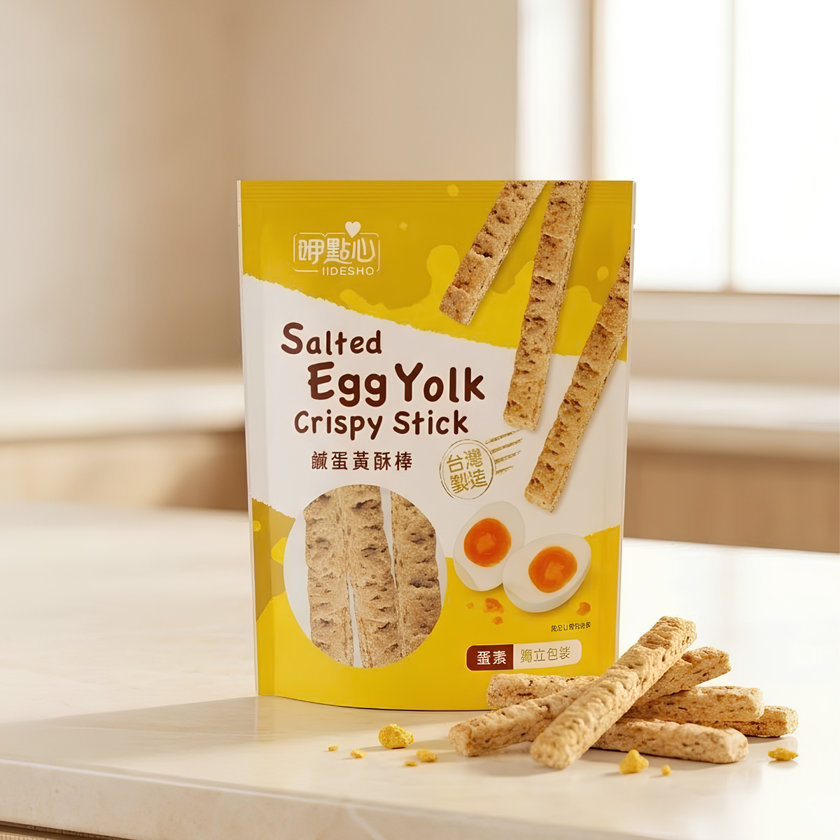 Chang Song Salted Egg Yolk Crispy Sticks 4.23 oz background