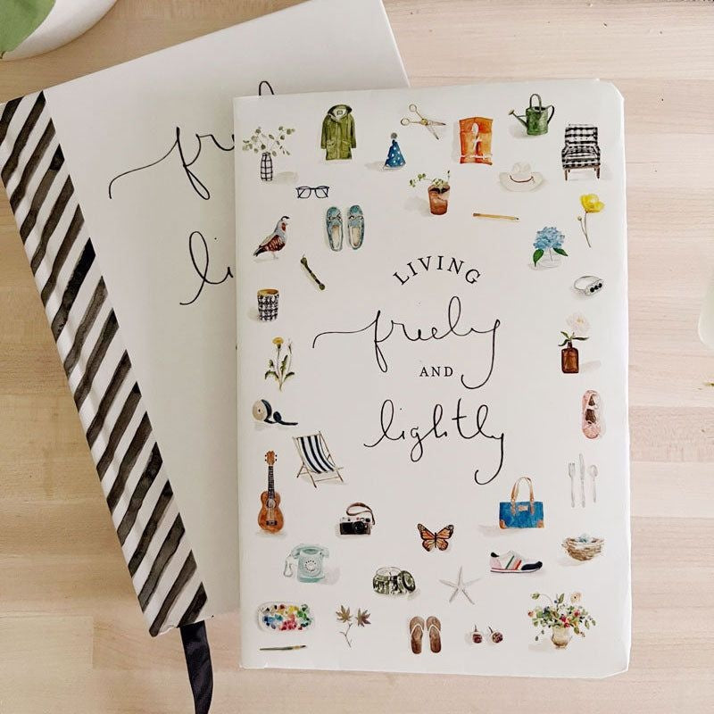 Guided faith journal with original watercolor artwork