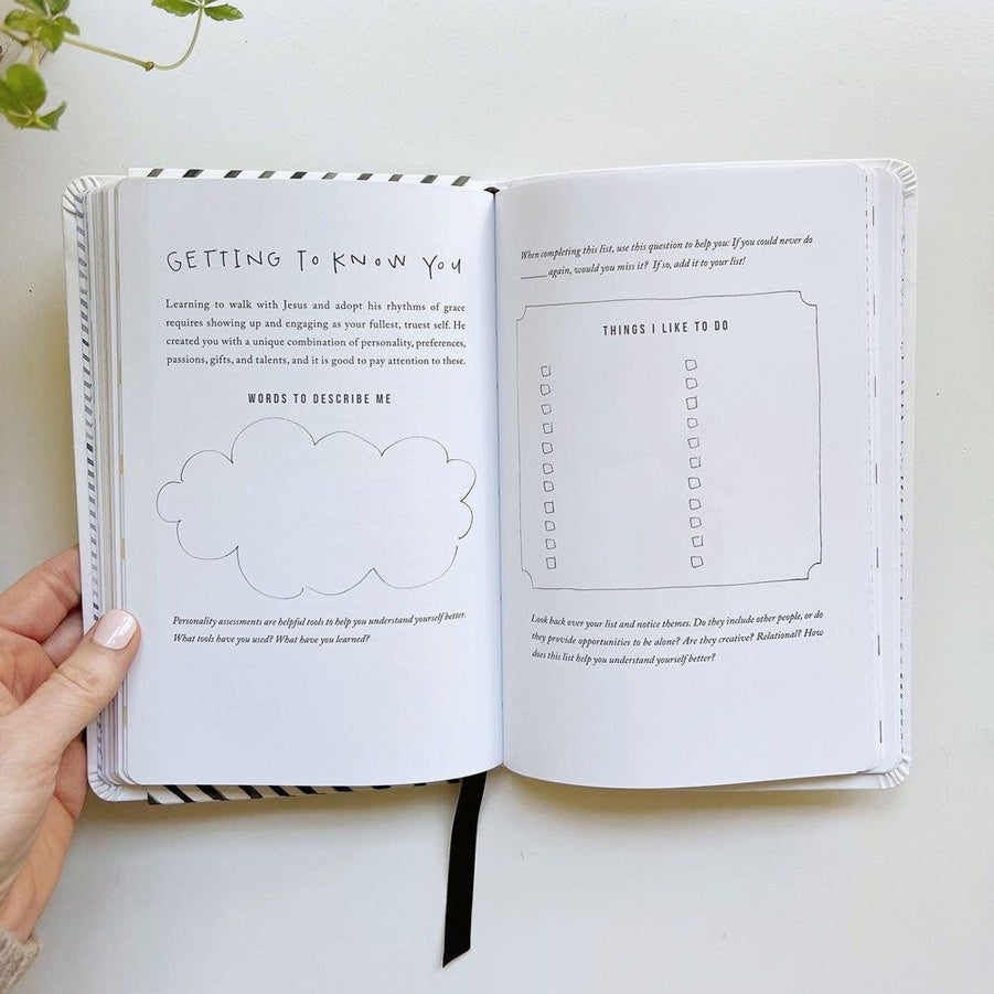 Guided faith journal with original watercolor artwork