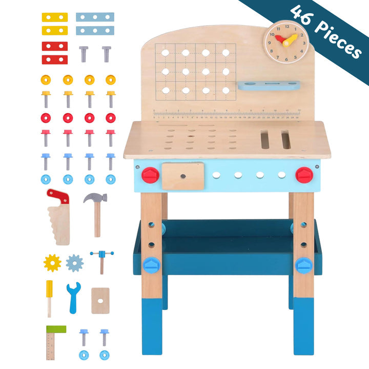 Toysters Wooden Workbench With Tools