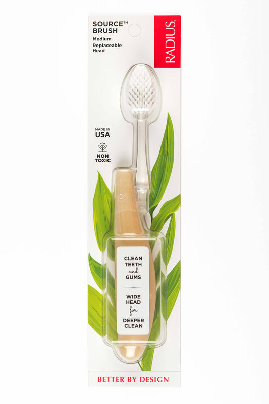 RADIUS® Source™ Brush – Eco-Friendly Toothbrush with Replaceable Head Medium