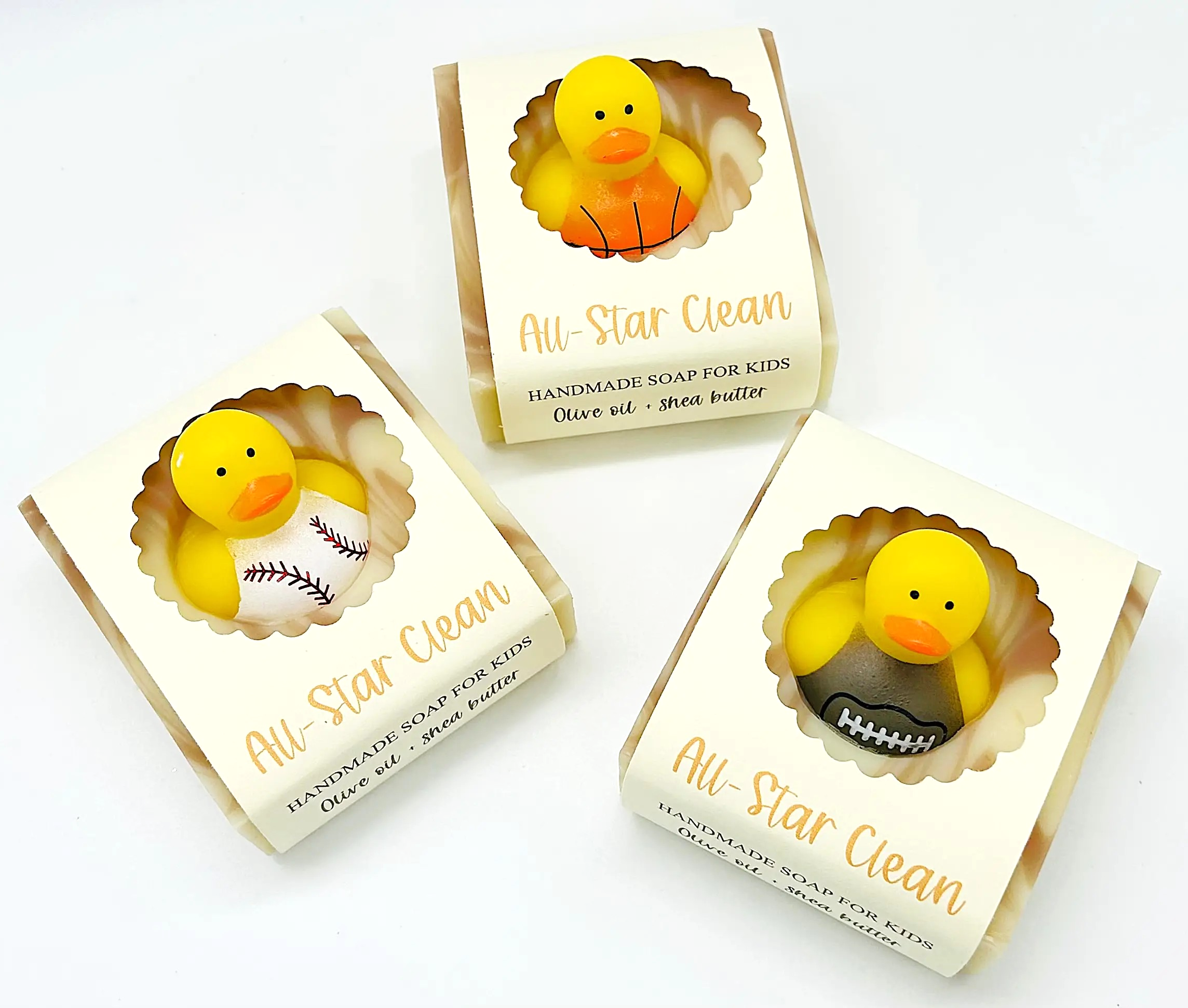 All-Star Clean Handmade Soap Bar for Kids VEGAN COLD PROCESS