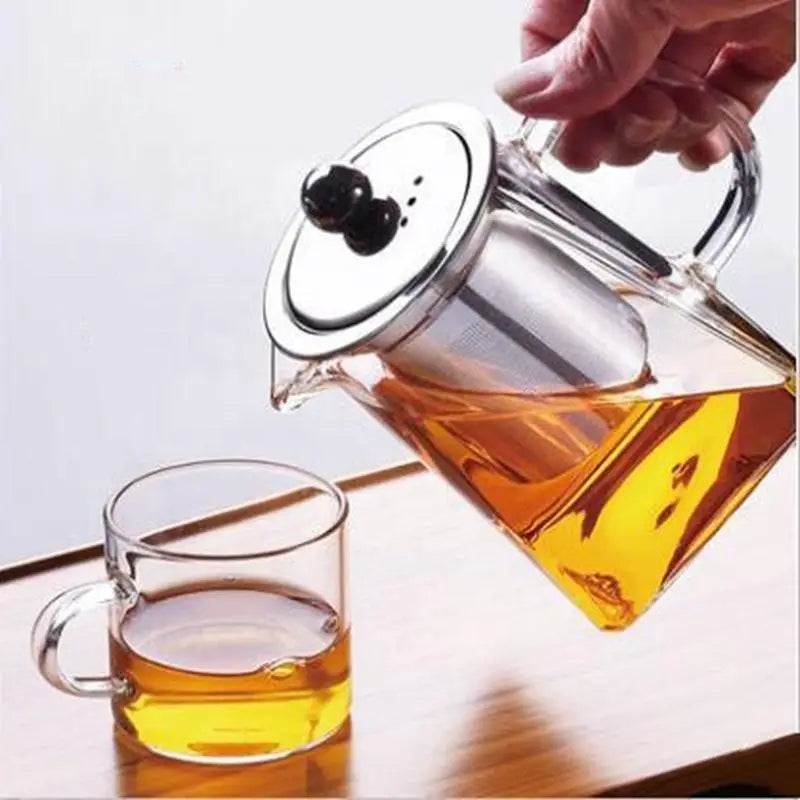 Glass Teapot With Stainless Steel Infuser & Lid  32oz