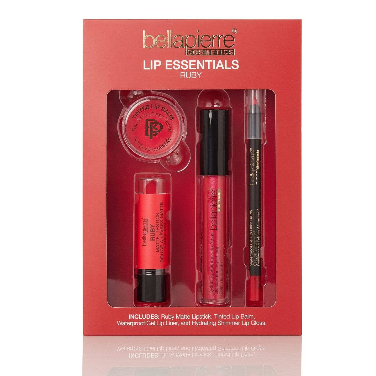 BELLAPIERRE Lip Essentials 4 Piece Kit Holiday Gift Set
