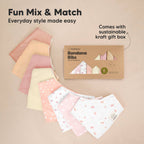 8-pack Baby c Bibs for Girls and Boys - Butterflies