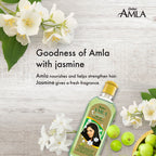 Dabur Amla Jasmine Hair Oil combines the nourishment of Amla with the fragrance of Jasmine to strengthen and refresh hair