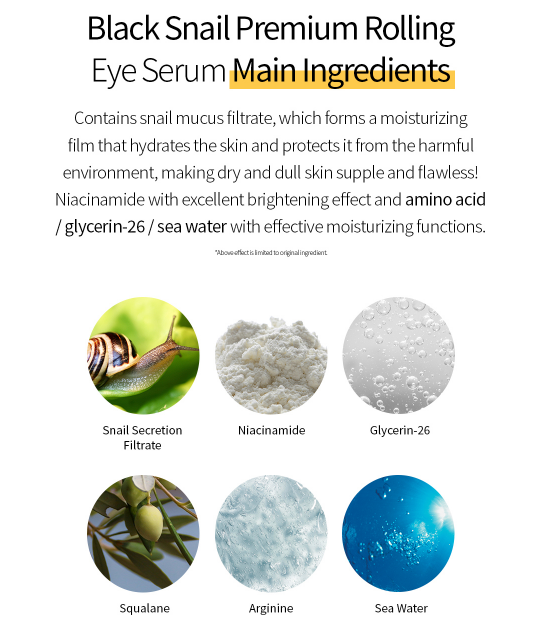 FARMSTAY Black Snail Premium Rolling Eye Serum