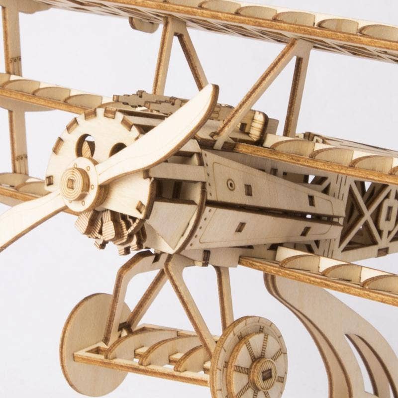 DIY 3D wooden airplane puzzle with 145 pieces